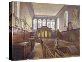 Interior view of the Church of St Matthew, Friday Street, City of London, 1881-John Crowther-Stretched Canvas