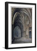 Interior View of the Cloisters in Westminster Abbey, London, C1830-John Chessell Buckler-Framed Giclee Print