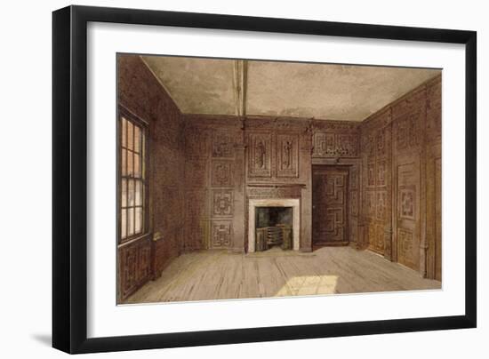 Interior View of the Compton Oak Room, Canonbury House, Islington, London, 1887-John Crowther-Framed Giclee Print