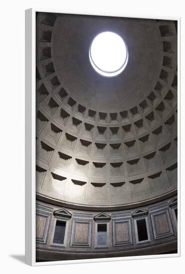 Interior View of the Cupola Inside the Pantheon, Piazza Della Rotonda, Rome, Lazio, Italy-Stuart Black-Framed Photographic Print