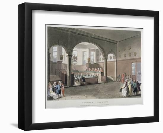 Interior View of the Doctors' Commons, City of London, 1808-Joseph Constantine Stadler-Framed Giclee Print