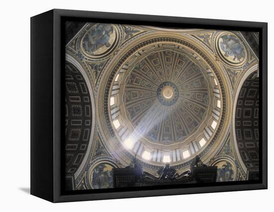 Interior View of the Dome of St. Peter's Basilica, Vatican, Rome, Italy-Jon Arnold-Framed Stretched Canvas