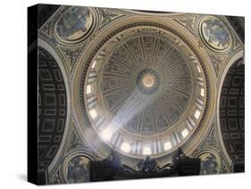 Interior View of the Dome of St. Peter's Basilica, Vatican, Rome, Italy-Jon Arnold-Stretched Canvas
