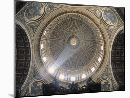 Interior View of the Dome of St. Peter's Basilica, Vatican, Rome, Italy-Jon Arnold-Mounted Photographic Print