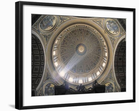 Interior View of the Dome of St. Peter's Basilica, Vatican, Rome, Italy-Jon Arnold-Framed Photographic Print