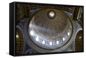 Interior View of the Dome of St. Peter's Basilica, Vatican, Rome, Lazio, Italy, Europe-Peter-Framed Stretched Canvas