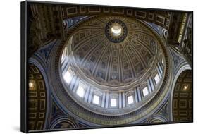 Interior View of the Dome of St. Peter's Basilica, Vatican, Rome, Lazio, Italy, Europe-Peter-Framed Photographic Print