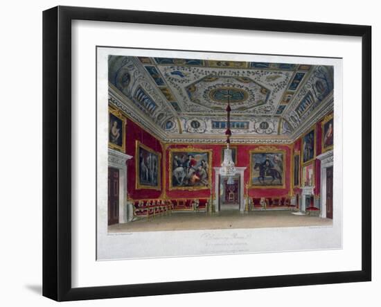 Interior View of the Drawing Room in Buckingham House, Westminster, London, 1817-Thomas Sutherland-Framed Giclee Print