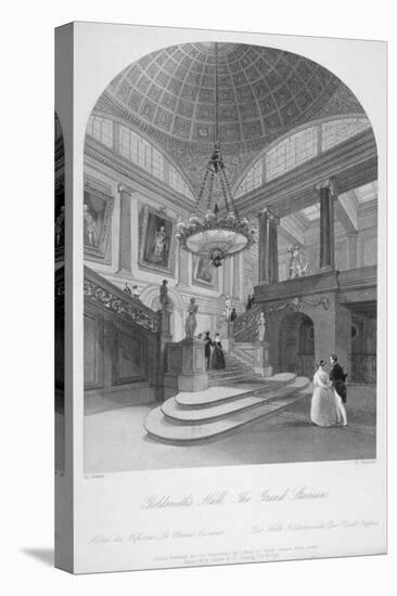 Interior View of the Goldsmiths' Hall Showing the Grand Staircase, City of London, 1840-Harden Sidney Melville-Stretched Canvas