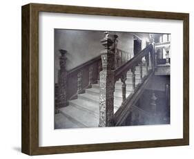 Interior View of the Grand Staircase in Charterhouse, London, 1880-Henry Dixon-Framed Photographic Print