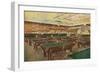 Interior View of the Graney Pool Hall - San Francisco, CA-Lantern Press-Framed Art Print