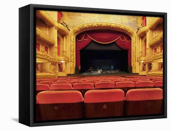 Interior view of the hall of the Theatro Municipal, Rio de Janeiro, Brazil, South America-Karol Kozlowski-Framed Stretched Canvas