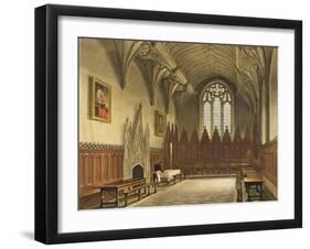 Interior View of the Hall of University College from the 'History of Oxford'-Augustus Charles Pugin-Framed Giclee Print