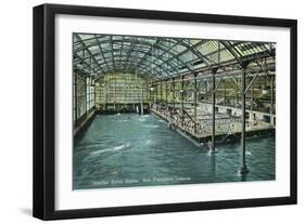 Interior View of the Indoor Sutro Baths - San Francisco, CA-Lantern Press-Framed Art Print