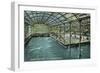 Interior View of the Indoor Sutro Baths - San Francisco, CA-Lantern Press-Framed Art Print