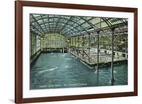 Interior View of the Indoor Sutro Baths - San Francisco, CA-Lantern Press-Framed Art Print