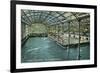 Interior View of the Indoor Sutro Baths - San Francisco, CA-Lantern Press-Framed Art Print