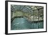 Interior View of the Indoor Sutro Baths - San Francisco, CA-Lantern Press-Framed Art Print