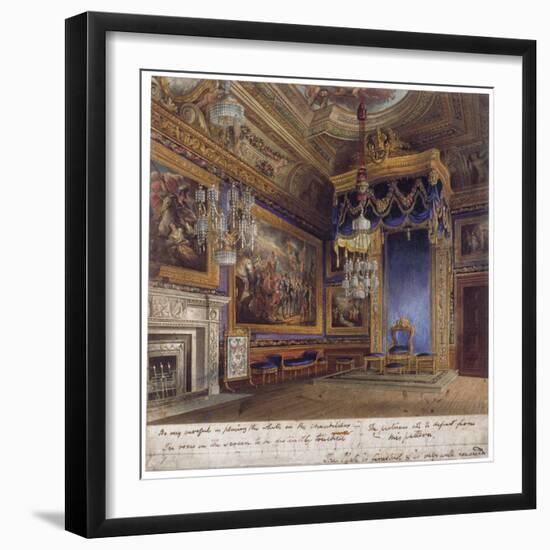 Interior View of the King's Audience Chamber in Windsor Castle, Berkshire, 1818-Thomas Sutherland-Framed Giclee Print