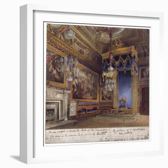 Interior View of the King's Audience Chamber in Windsor Castle, Berkshire, 1818-Thomas Sutherland-Framed Giclee Print