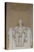 Interior View of the Lincoln Statue in the Lincoln Memorial-Michael Nolan-Stretched Canvas