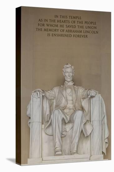 Interior View of the Lincoln Statue in the Lincoln Memorial-Michael Nolan-Stretched Canvas