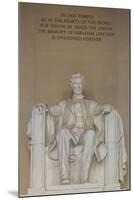 Interior View of the Lincoln Statue in the Lincoln Memorial-Michael Nolan-Mounted Photographic Print