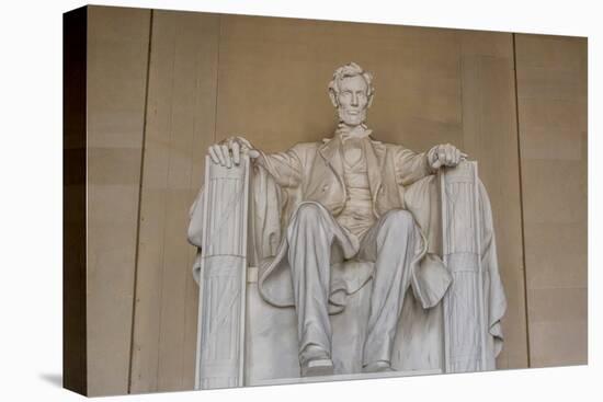 Interior View of the Lincoln Statue in the Lincoln Memorial-Michael Nolan-Stretched Canvas