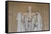 Interior View of the Lincoln Statue in the Lincoln Memorial-Michael Nolan-Framed Stretched Canvas