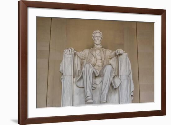 Interior View of the Lincoln Statue in the Lincoln Memorial-Michael Nolan-Framed Photographic Print