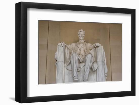 Interior View of the Lincoln Statue in the Lincoln Memorial-Michael Nolan-Framed Photographic Print