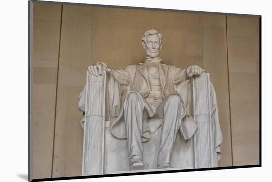 Interior View of the Lincoln Statue in the Lincoln Memorial-Michael Nolan-Mounted Photographic Print