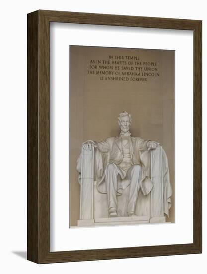 Interior View of the Lincoln Statue in the Lincoln Memorial-Michael Nolan-Framed Photographic Print