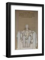 Interior View of the Lincoln Statue in the Lincoln Memorial-Michael Nolan-Framed Photographic Print