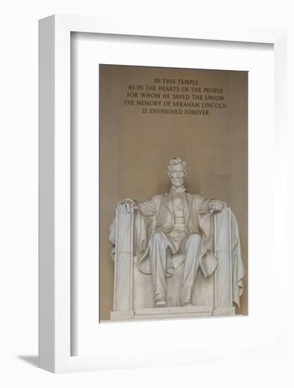 Interior View of the Lincoln Statue in the Lincoln Memorial-Michael Nolan-Framed Photographic Print