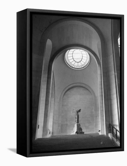 Interior View of the Louvre Museum-Ed Clark-Framed Stretched Canvas