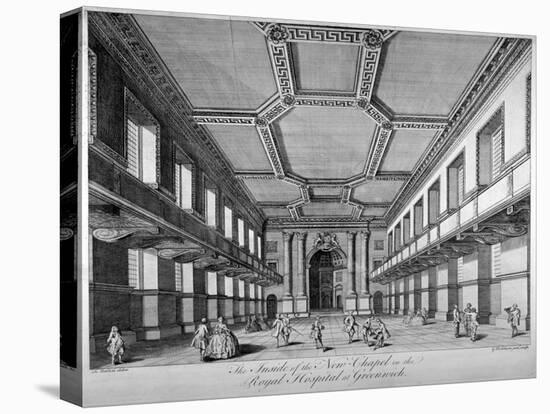 Interior View of the New Chapel, Royal Naval Hospital, Greenwich, London, C1790-George Bickham-Stretched Canvas