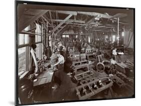 Interior View of the New York Yacht, Launch and Engine Co. on the Harlem River, New York, 1905-Byron Company-Mounted Giclee Print