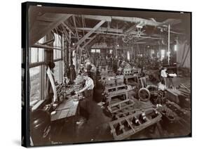 Interior View of the New York Yacht, Launch and Engine Co. on the Harlem River, New York, 1905-Byron Company-Stretched Canvas