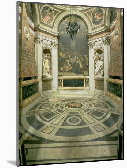 Interior View of the Octagonal Chigi Chapel, Begun by Raphael in 1513 Completed 1652-Giovanni Lorenzo Bernini-Mounted Giclee Print