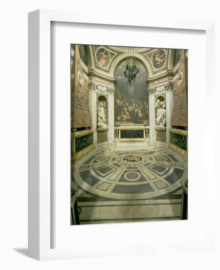 Interior View of the Octagonal Chigi Chapel, Begun by Raphael in 1513 Completed 1652-Giovanni Lorenzo Bernini-Framed Giclee Print