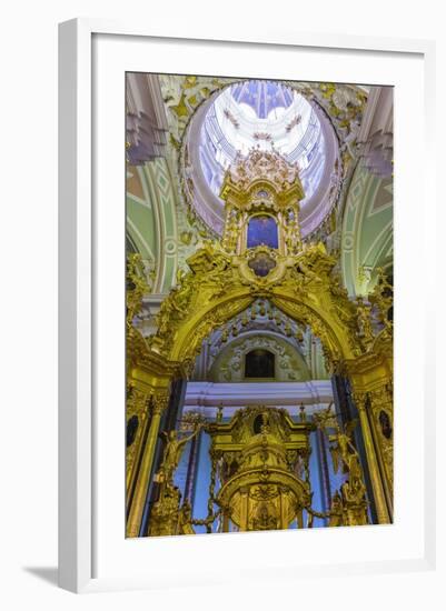 Interior View of the Opulence of the Cathedral of Saint Peter and Paul-Michael-Framed Photographic Print