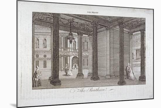 Interior View of the Pantheon, Oxford Street, Westminster, London, C1775-null-Mounted Giclee Print