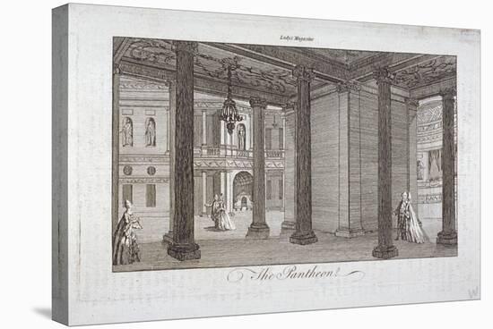 Interior View of the Pantheon, Oxford Street, Westminster, London, C1775-null-Stretched Canvas