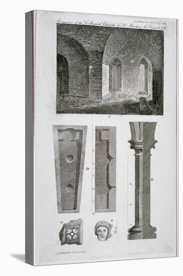 Interior View of the Remains of the Church of St Martin's Le Grand, City of London, 1818-John Chessell Buckler-Stretched Canvas