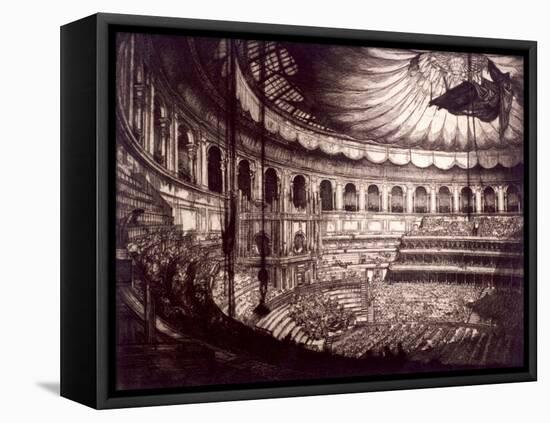 Interior View of the Royal Albert Hall, Kensington, London, 1916-null-Framed Stretched Canvas