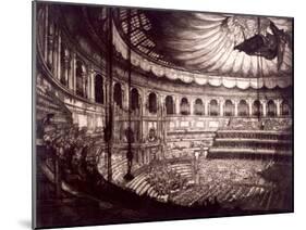 Interior View of the Royal Albert Hall, Kensington, London, 1916-null-Mounted Giclee Print