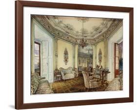 Interior view of the Salon of a Castle in Obertwaltersdorf-Alt Rudolf-Framed Giclee Print