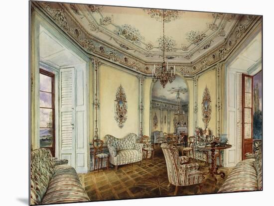 Interior view of the Salon of a Castle in Obertwaltersdorf-Alt Rudolf-Mounted Giclee Print