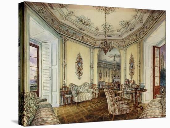 Interior view of the Salon of a Castle in Obertwaltersdorf-Alt Rudolf-Stretched Canvas